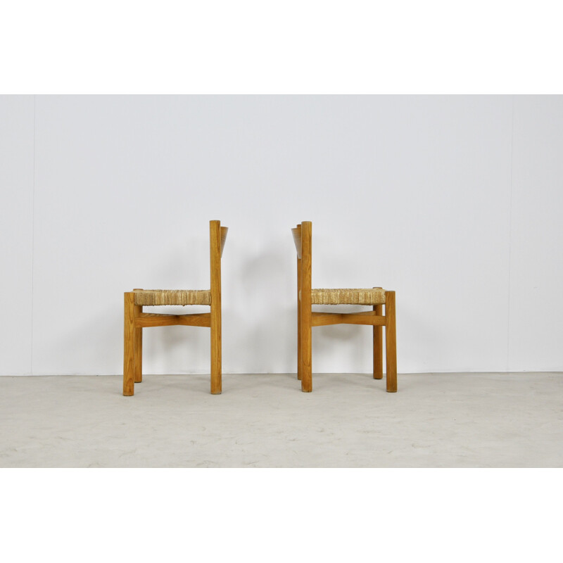 Set of 2 Meribel Chairs by Charlotte Perriand, 1950s