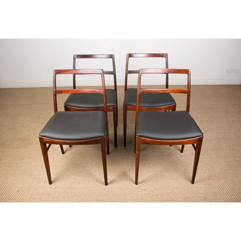 Set of 4 vintage Rio Rosewood chairs model 420 by Arne Vodder Danish 1960