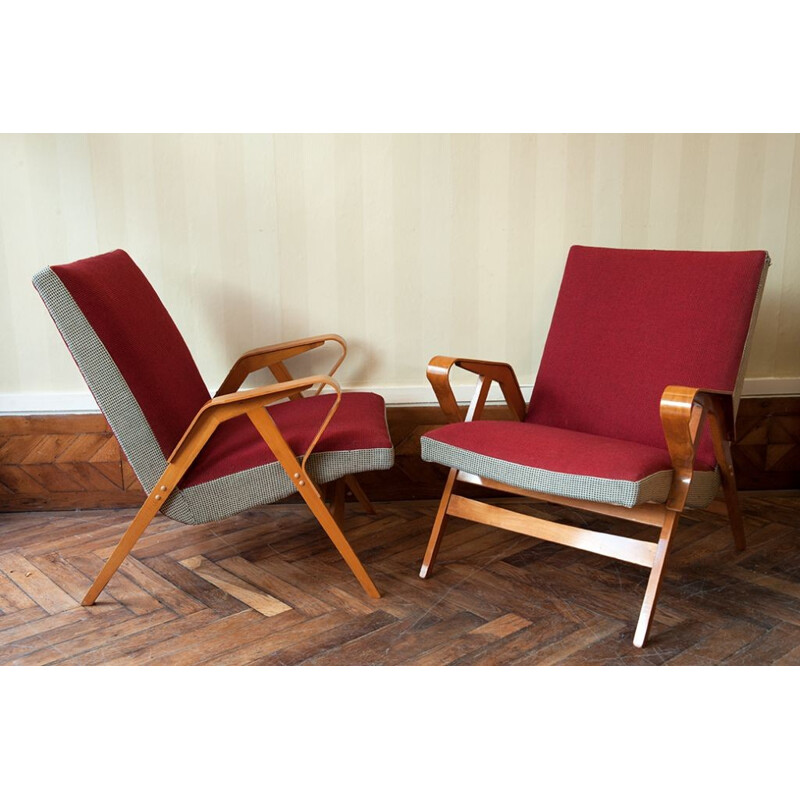 Pair of Italian armchairs, Ico PARISI - 1950s 