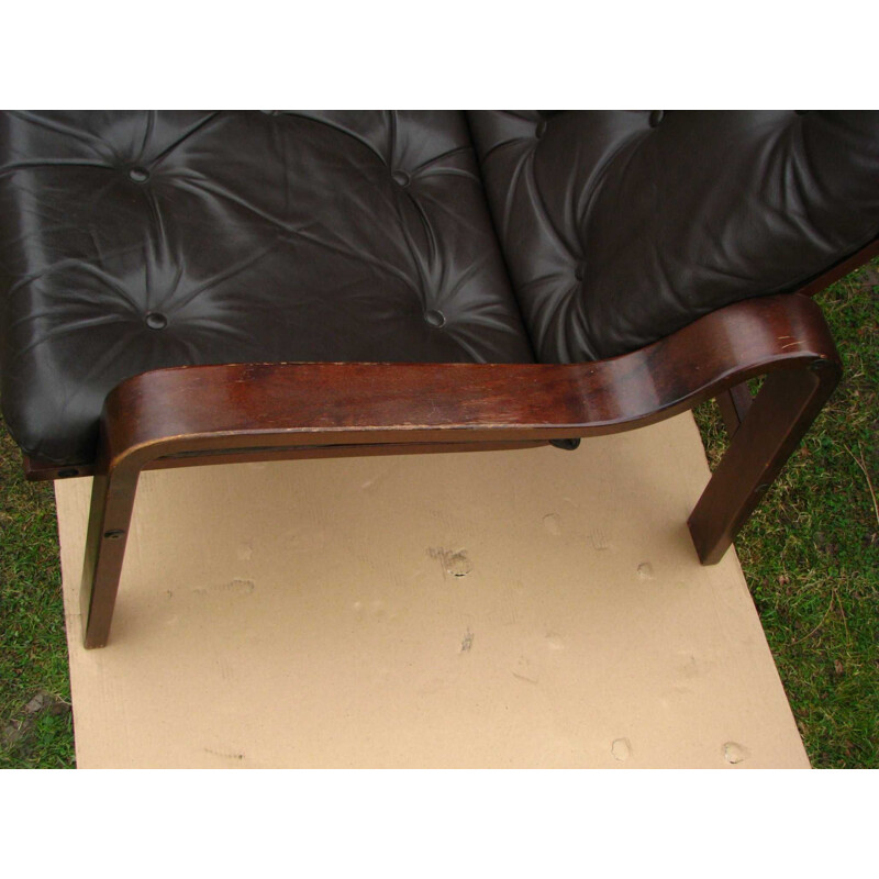 Vintage leather armchair Scandinavian