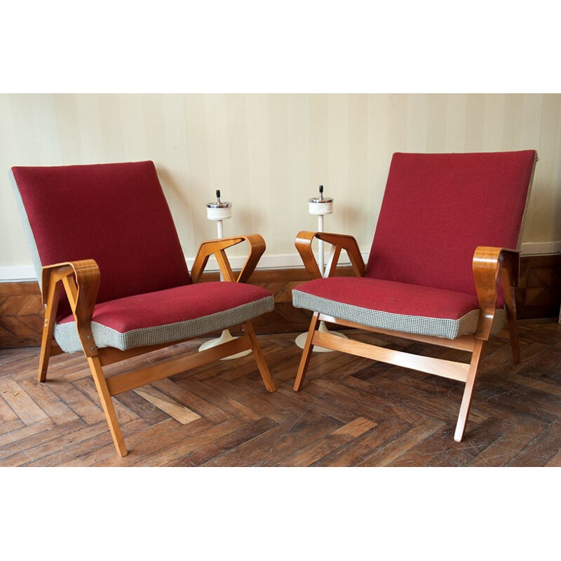 Pair of Italian armchairs, Ico PARISI - 1950s 