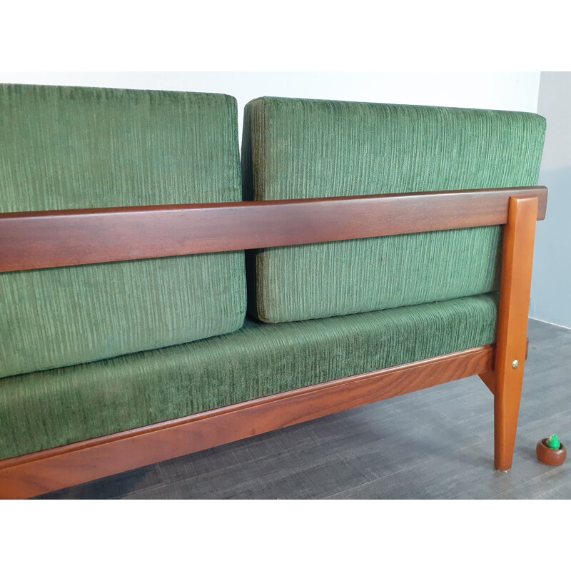 Vintage Norwegian Sofa Bed Green 1960