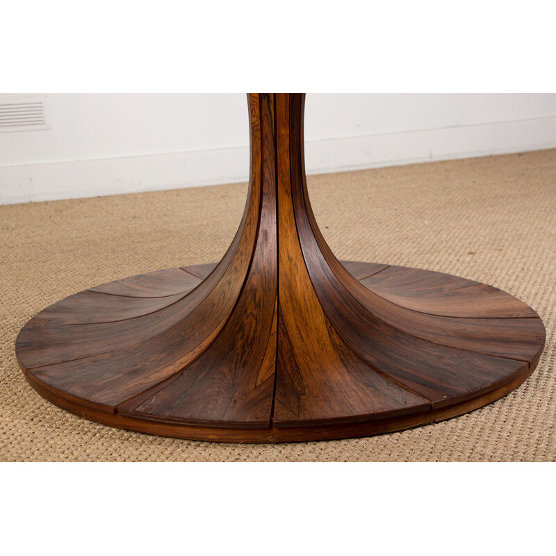 Vintage 130cm Rio Tulip Rosewood Dining Table by Karl Erik Ekselius Sweden 1960