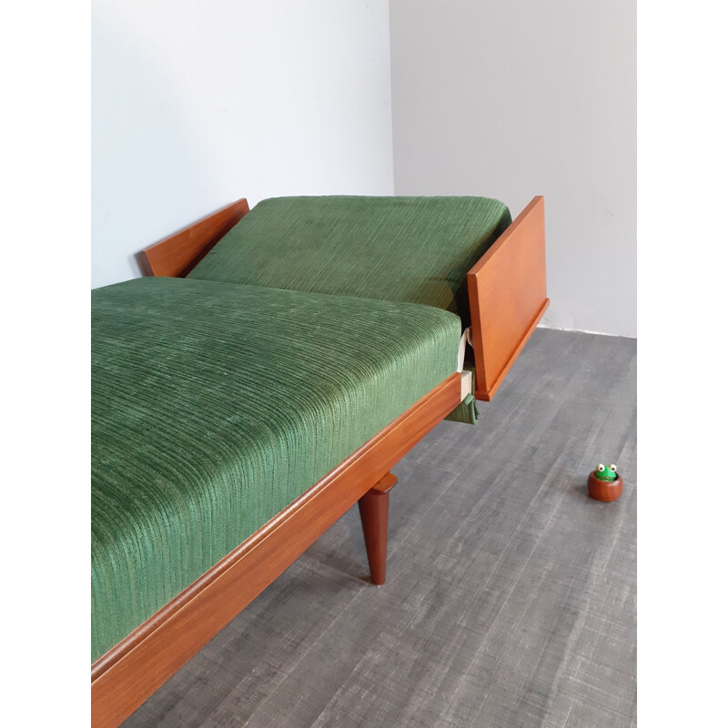 Vintage Norwegian Sofa Bed Green 1960