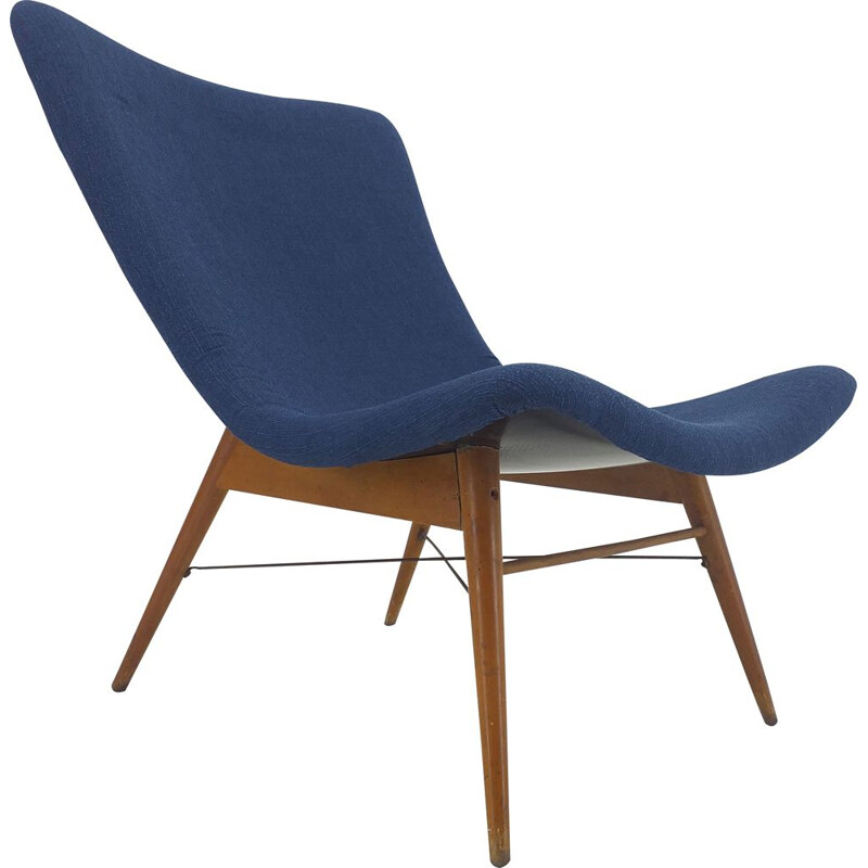 Fauteuil lounge vintage par Miroslav Navratil 1960