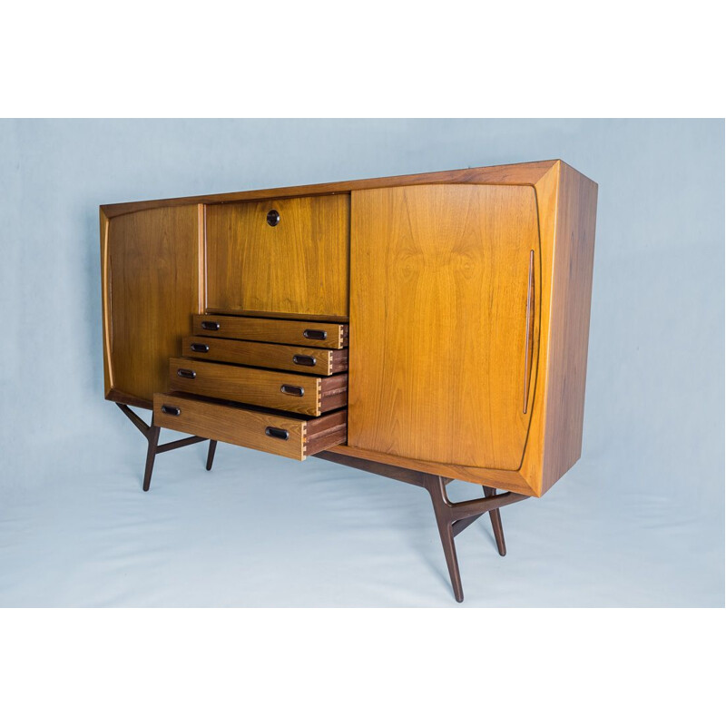 Vintage Highboard Teak Danish 1950s