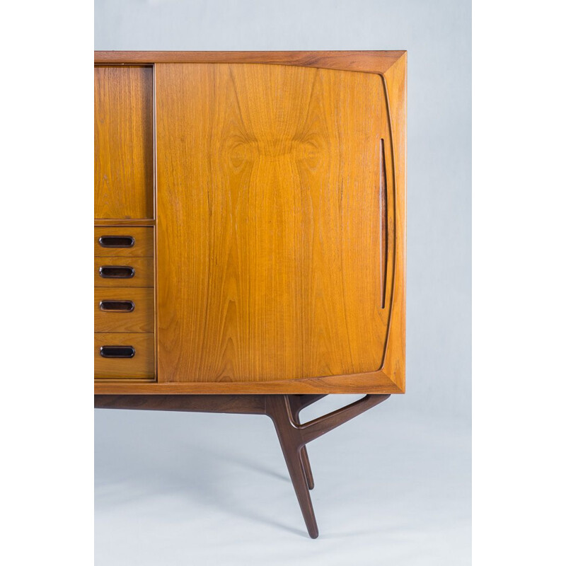 Vintage Highboard Teak Danish 1950s