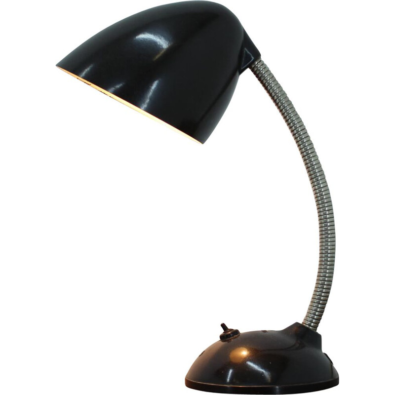 Mid-century vintage adjustable bakelite table lamp by Eric Kirkman Cole, Czechoslovakia 1950