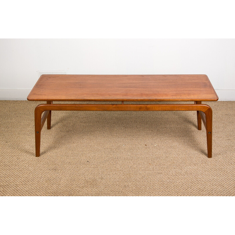 Large Vintage Teak Coffee Table by Arne Hovmand Olsen for Danish Mogens Kold 1960