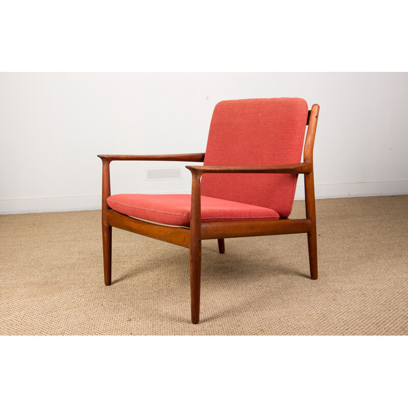 Pair of Vintage Teak Armchairs GM5 by Svend Age Eriksen Danish 1960