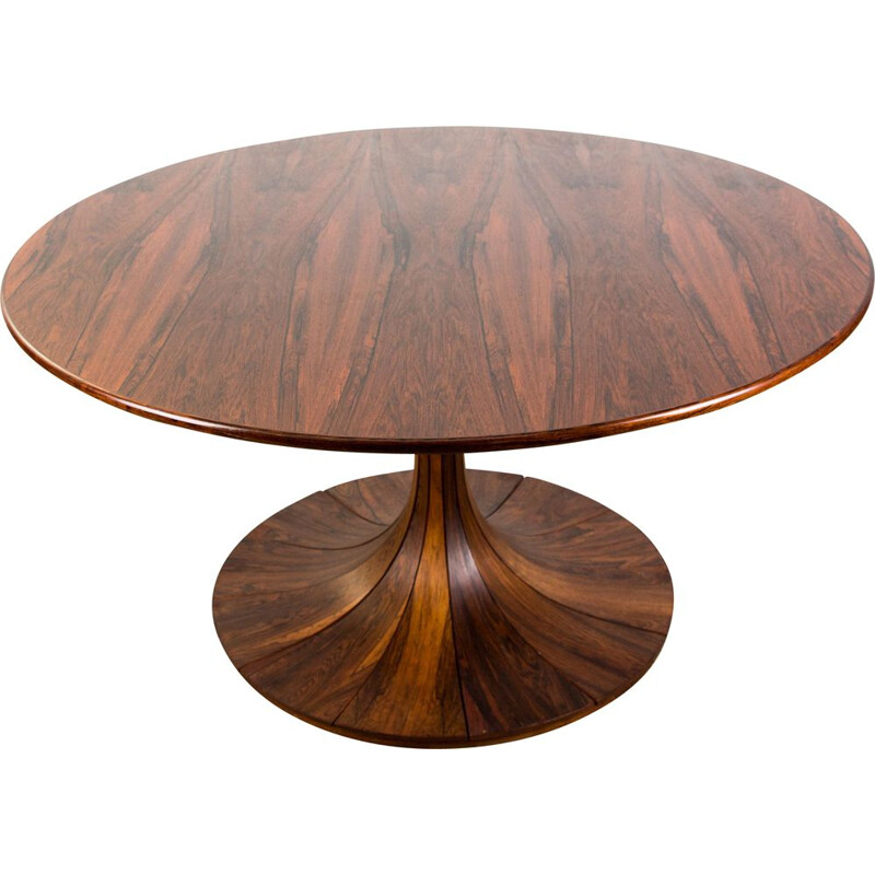 Vintage 130cm Rio Tulip Rosewood Dining Table by Karl Erik Ekselius Sweden 1960