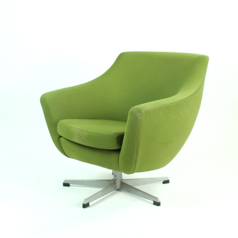 Midcentury Green Club Chair By Up Zavody, Czechoslovakia 1979