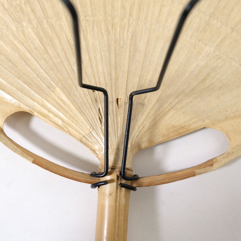 Pair of vintage Uchiwa sconces by Ingo Maurer, 1970