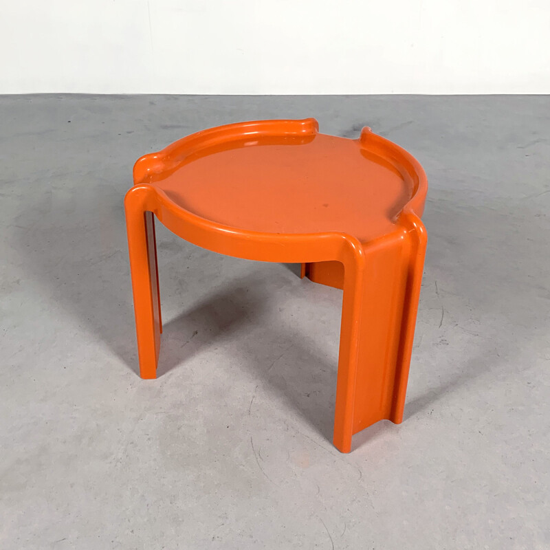 Vintage Orange Side Table by Giotto Stoppino for Kartell, 1970s
