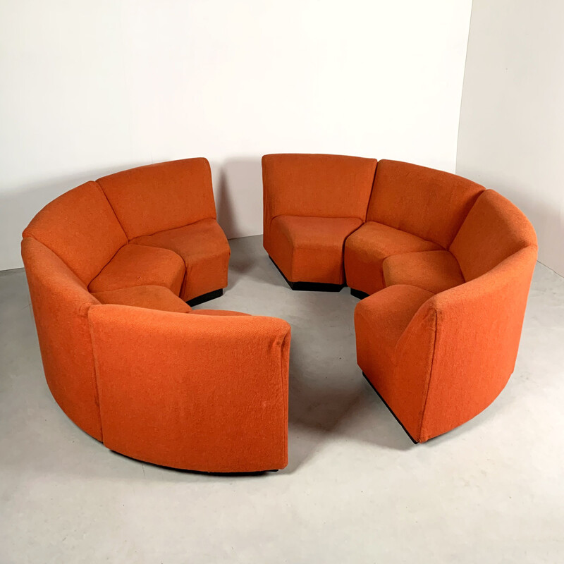 Vintage Modular Seating Group of 8 elements from the seventies