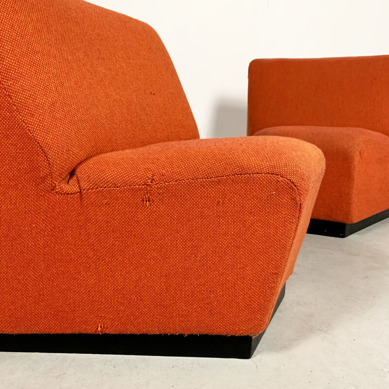 Vintage Modular Seating Group of 8 elements from the seventies