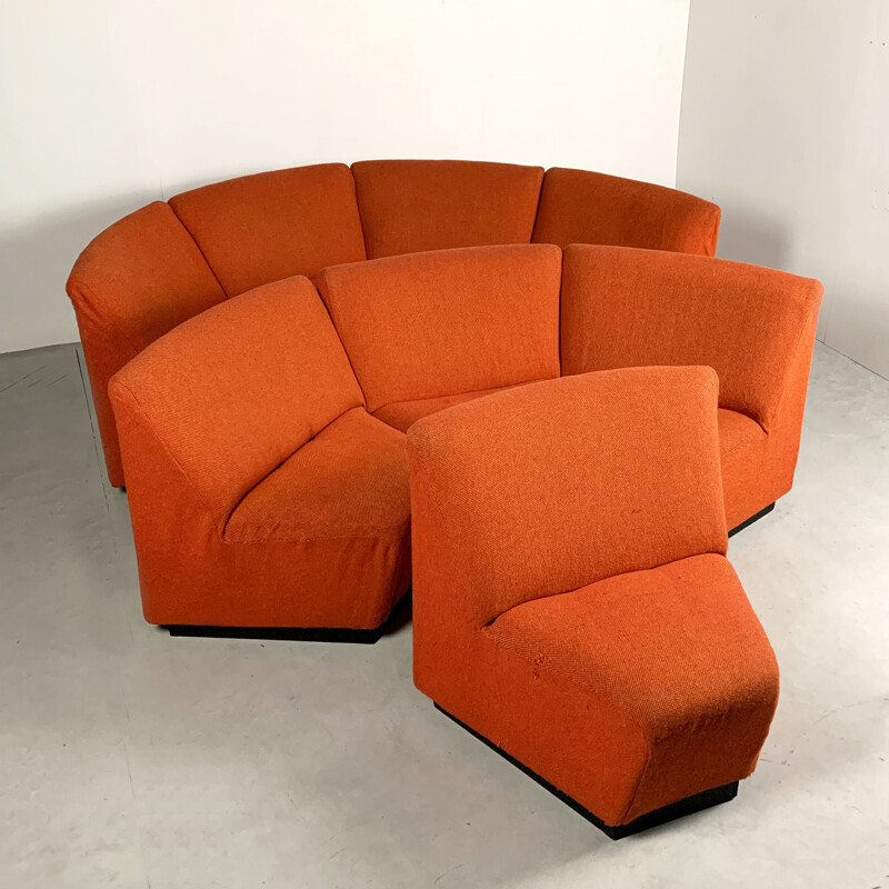 Vintage Modular Seating Group of 8 elements from the seventies