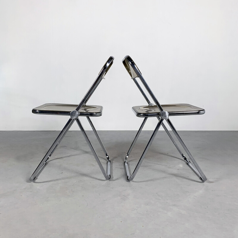 4 vintage Plia folding chairs by Giancarlo Piretti for Castelli, 1960s