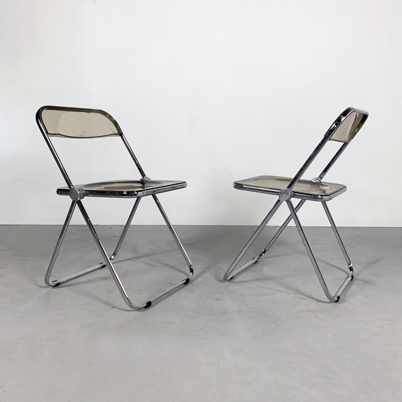 4 vintage Plia folding chairs by Giancarlo Piretti for Castelli, 1960s