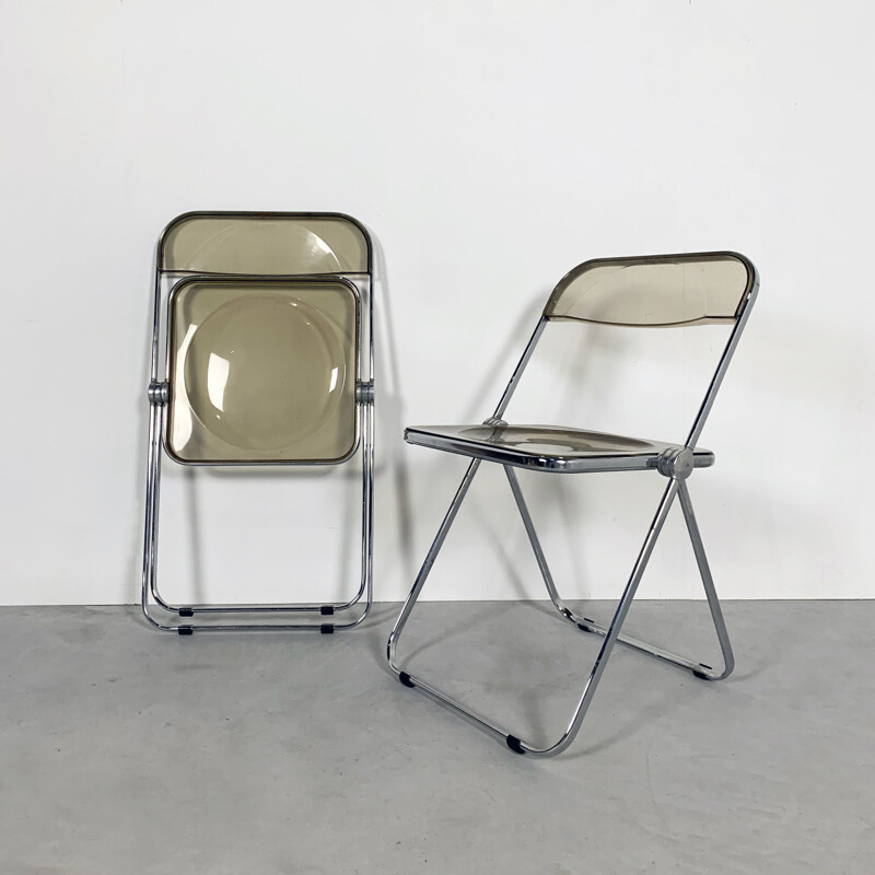 4 chaises pliantes vintage Plia de Giancarlo Piretti pour Castelli 1960