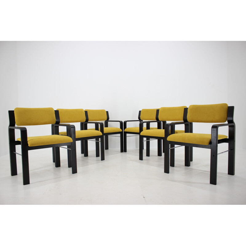 Ensemble de 6 chaises à repas vintage par Ludvik Volak 1960