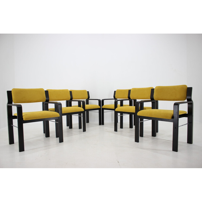 Set of 6 vintage dining  office chairs by Ludvik Volak 1960s