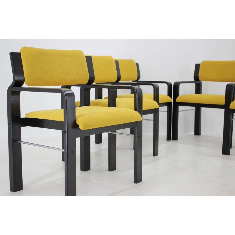 Set of 6 vintage dining  office chairs by Ludvik Volak 1960s
