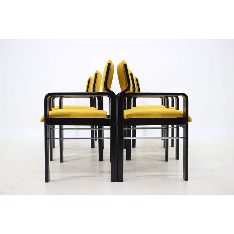 Set of 6 vintage dining  office chairs by Ludvik Volak 1960s