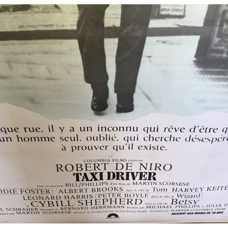 Affiche de cinéma vintage de Taxi driver, 1976