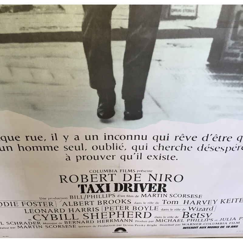 Vintage filmposter voor Taxi Driver, 1976