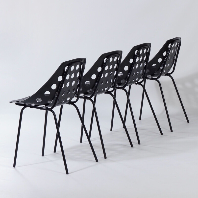 Deauville Chairs F320 by Pierre Guariche for Meurop, 1960s
