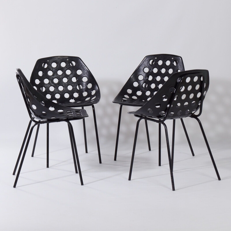 Deauville Chairs F320 by Pierre Guariche for Meurop, 1960s