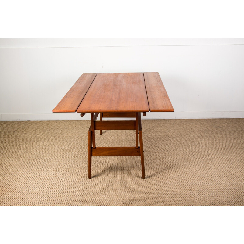 Vintage teak table model 'elevator' adjustable high and low by Kai Kristiansen for Danish Trioh 1960
