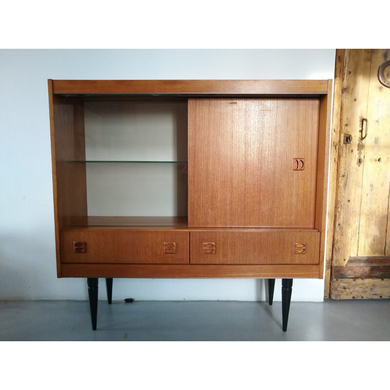 Buffet vitrine vintage scandinave 1960