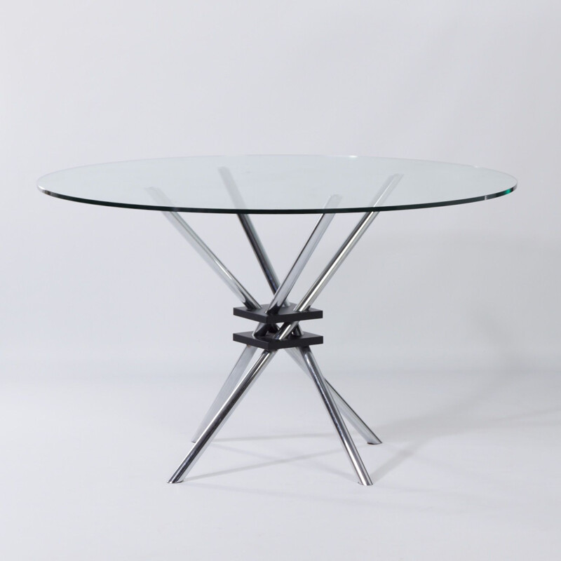 Vintage round Bauhaus Dining Table by Takehiko Mizutani, 1990s