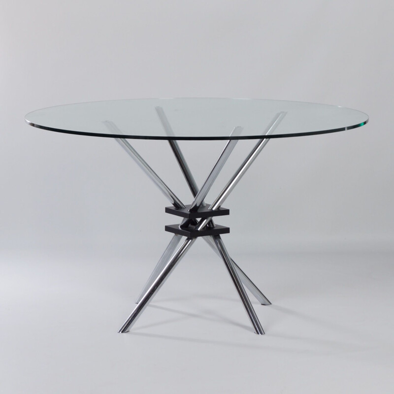 Table à manger vintage Bauhaus ronde vintage par Takehiko Mizutani, 1990