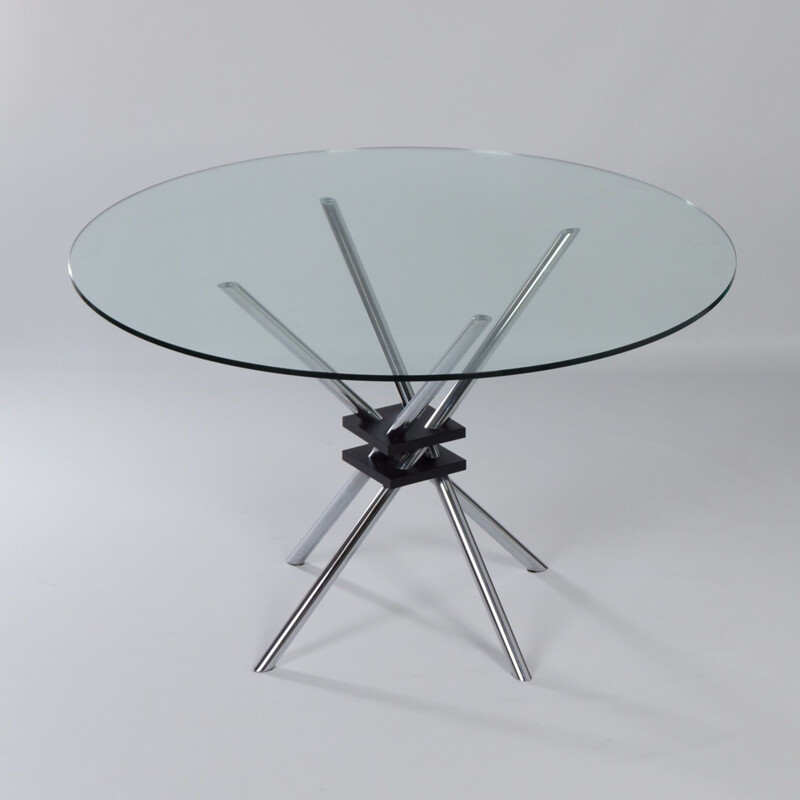 Vintage round Bauhaus Dining Table by Takehiko Mizutani, 1990s