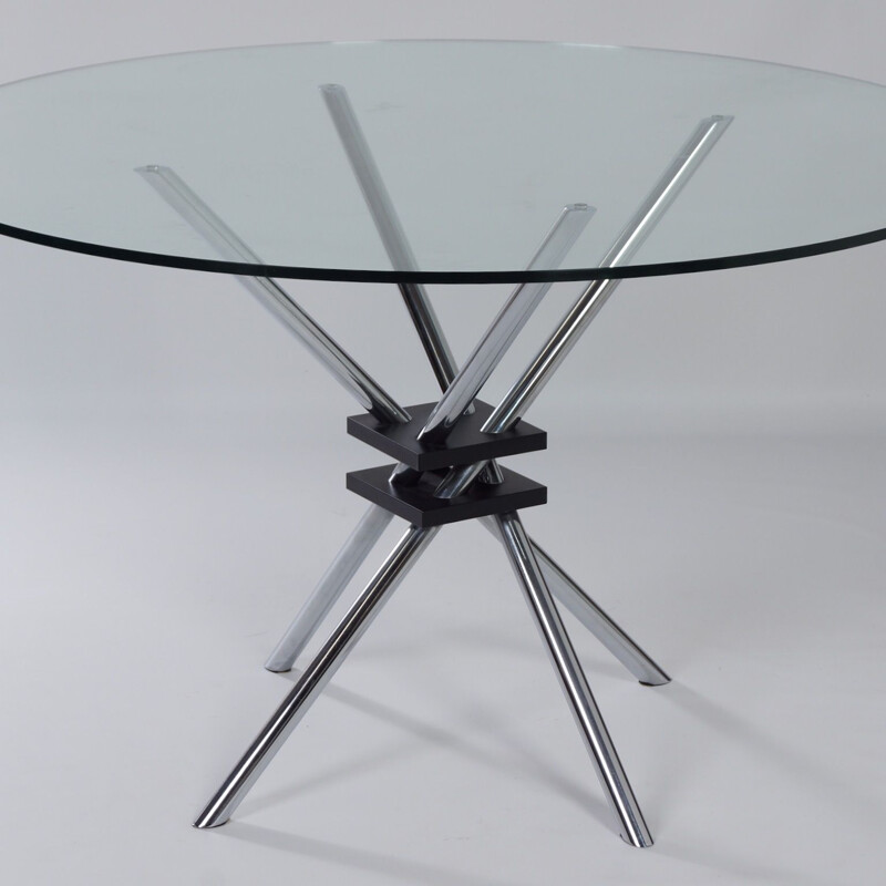 Vintage round Bauhaus Dining Table by Takehiko Mizutani, 1990s