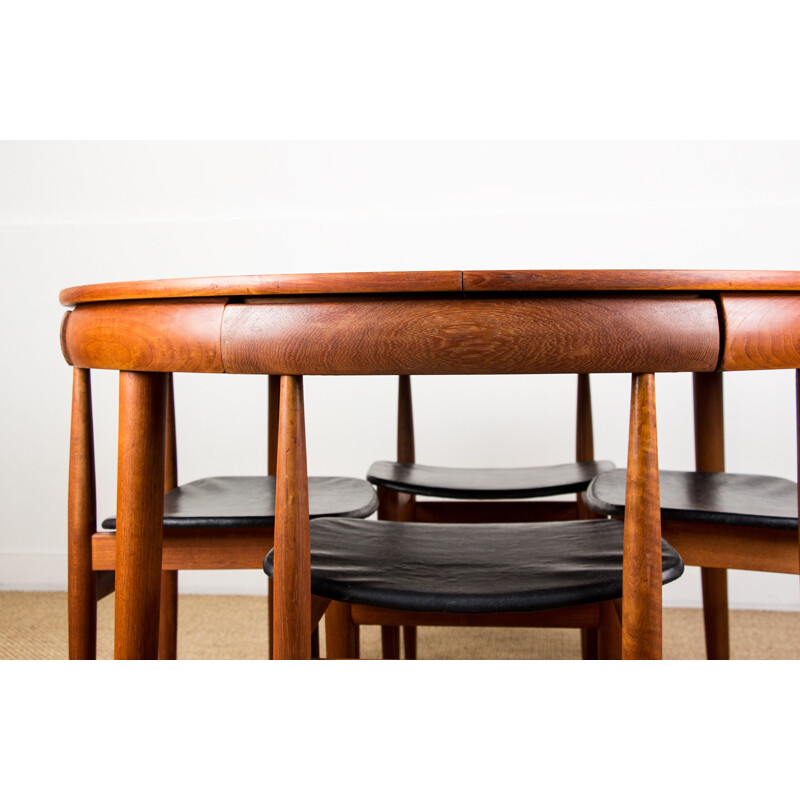 Vintage Teak Dining Table and 4 Chairs Set Model 63031 by Hans Olsen for Frem Rojle Danes 1964