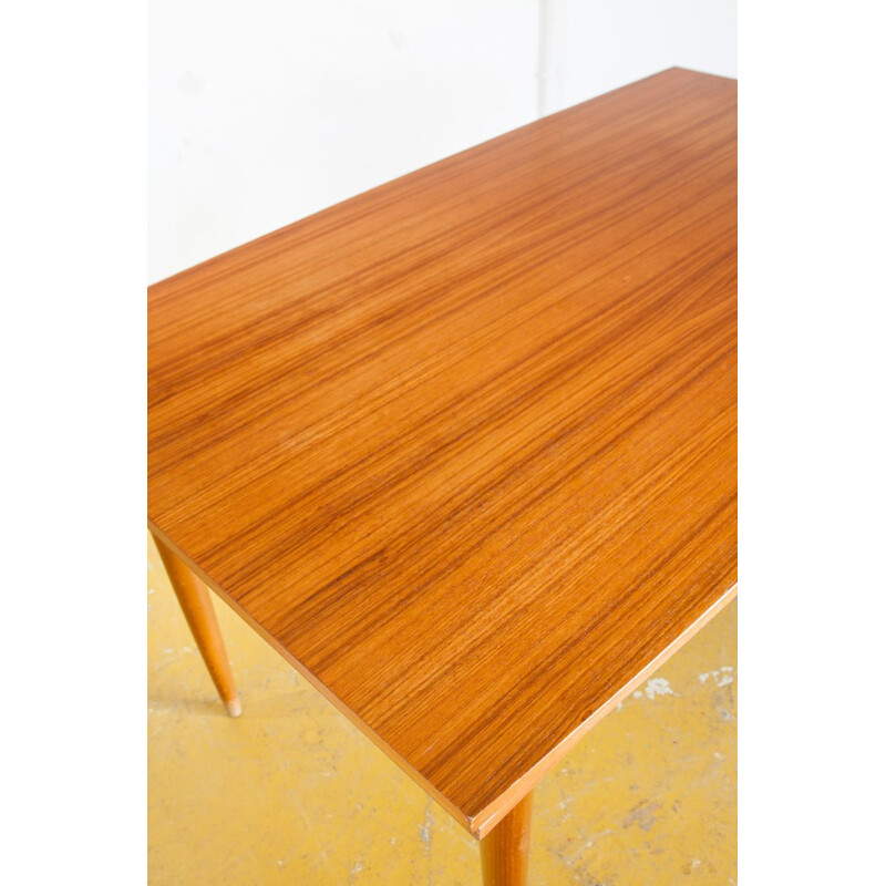 Vintage dining table Teak wood With two extensions Scandinavian style 1960