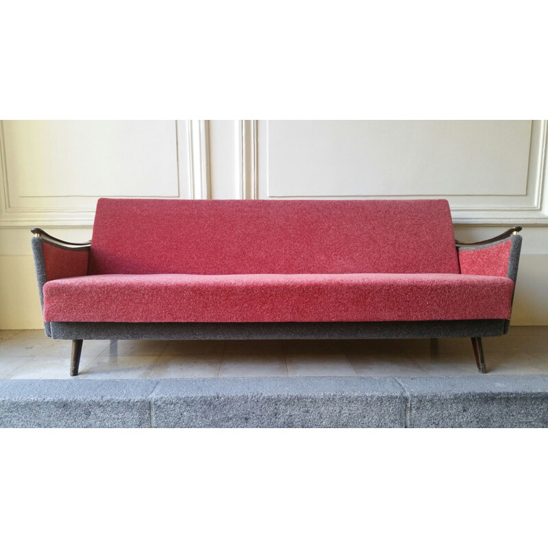 Divano letto vintage cliclac, 1950