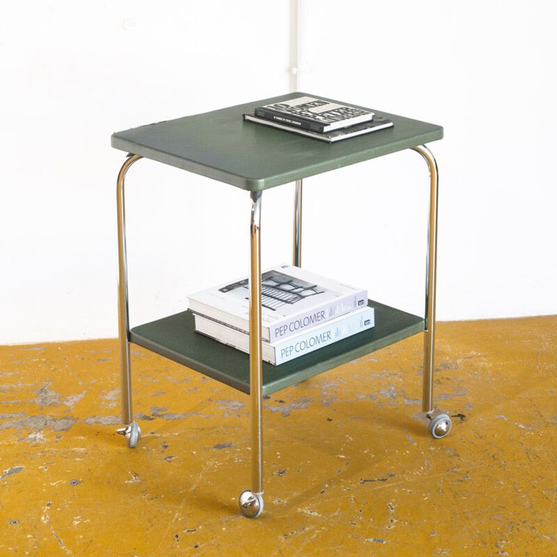 Vintage side table bauhaus Industrial France, 1960