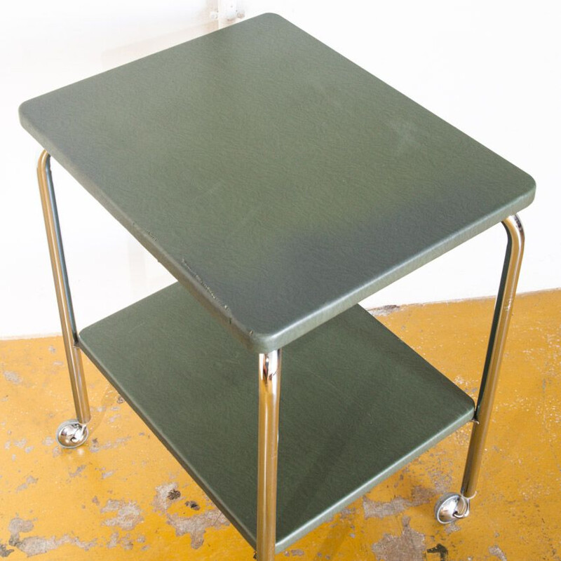 Mesa lateral Vintage bauhaus Industrial France, 1960