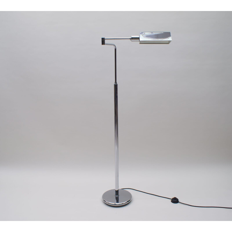 Vintage chrome plated swivel floor lamp, Germany 1970