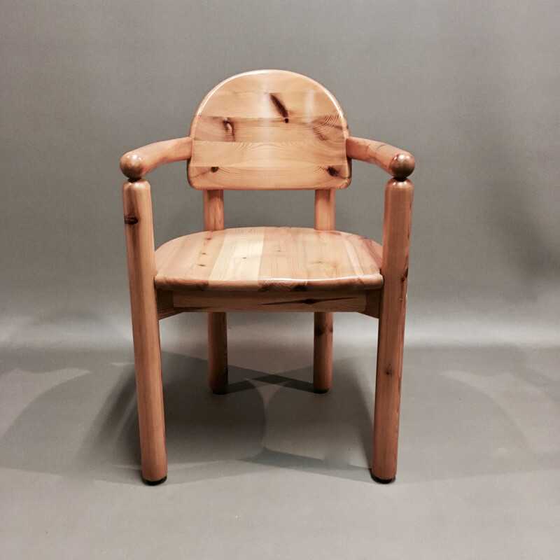 Vintage solid wood armchair Rainer Daumiller.