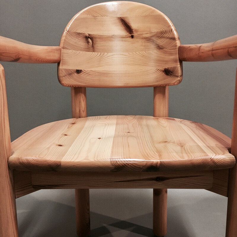 Vintage solid wood armchair Rainer Daumiller.