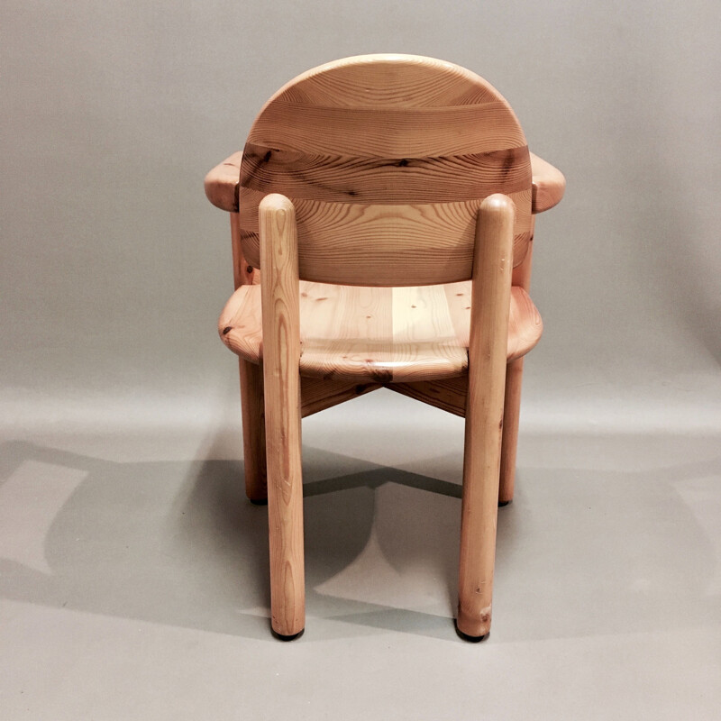 Vintage solid wood armchair Rainer Daumiller.