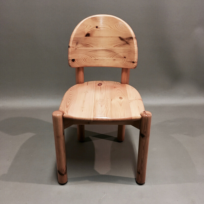 Vintage solid wood Rainer Daumiller chair.