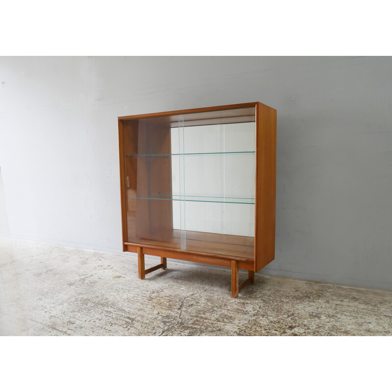 Mid century mirror backed display cabinet  book case 1960s