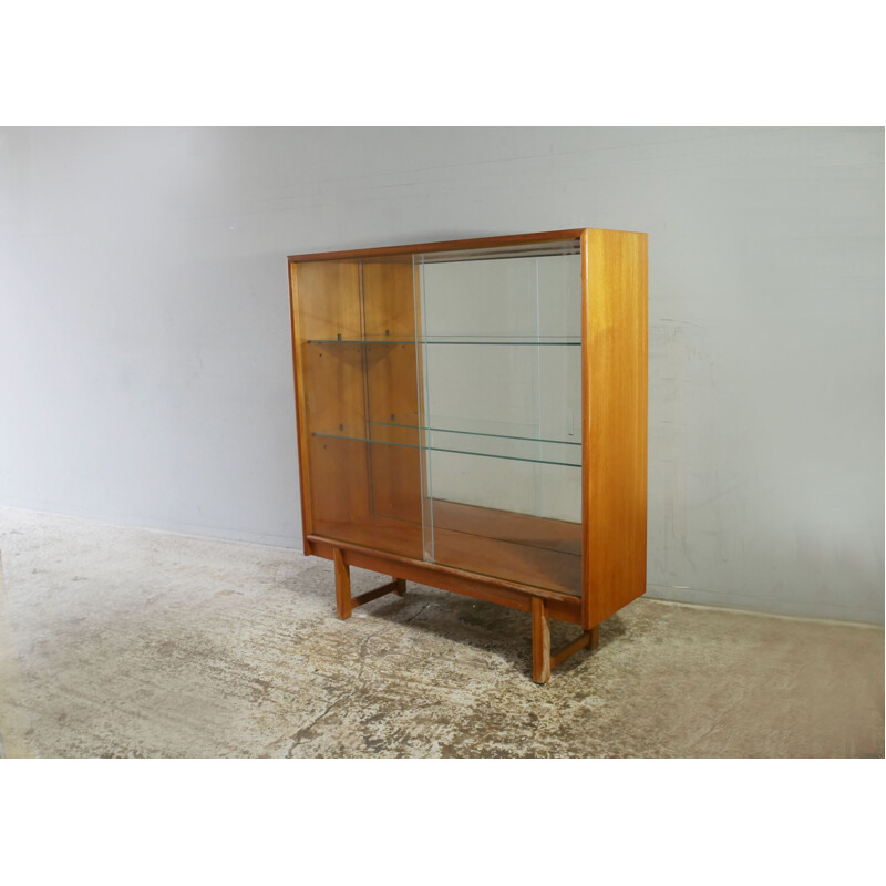 Mid century mirror backed display cabinet  book case 1960s